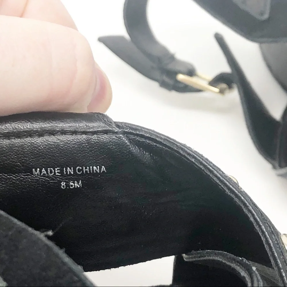 REBECCA‎ MINKOFF 'Kimiko' Studded Wedge Sandal